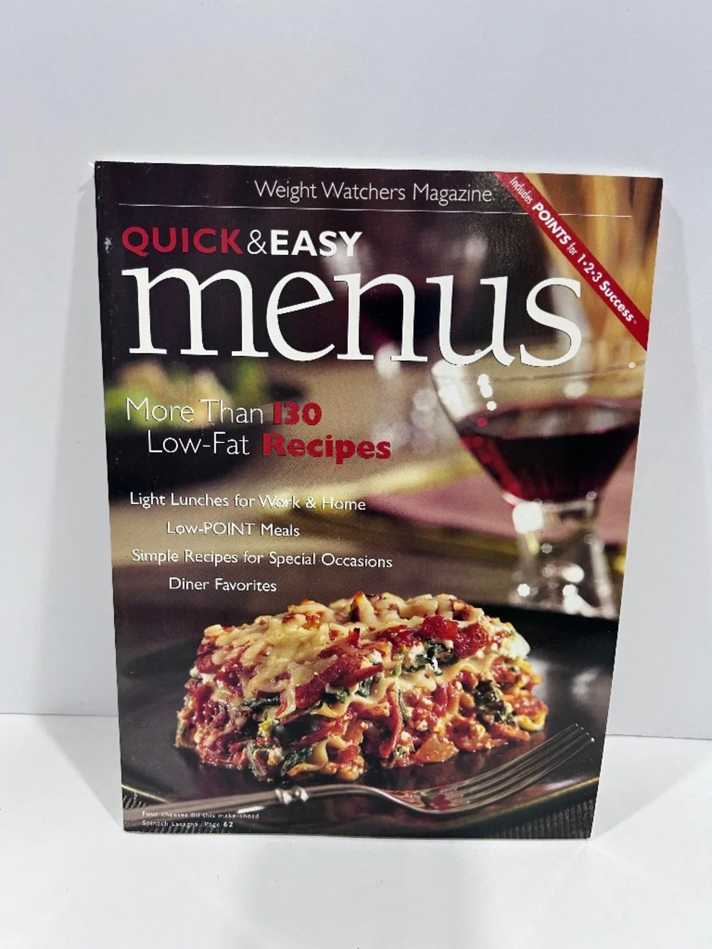 Vintage Weight Watchers Magazine -Quick Easy Menus 130 plus recipes 1990's-paper